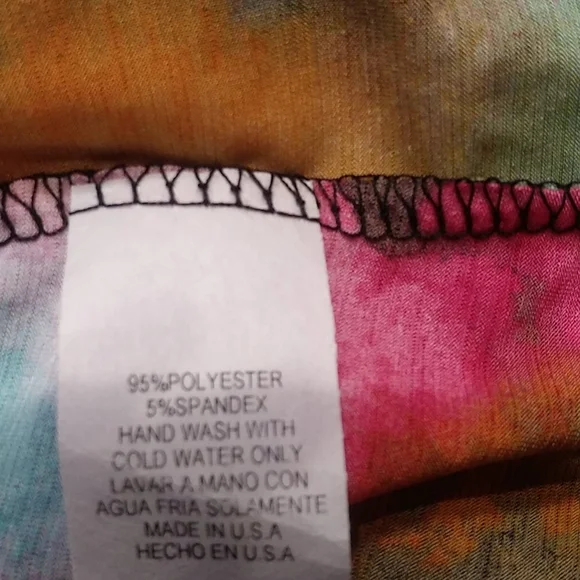 Heimish Orange Tie Dye V Neck Top Sz 1X - Picture 7 of 7